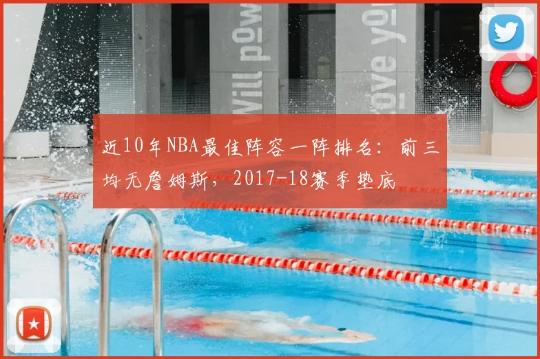 近10年NBA最佳阵容一阵排名：前三均无詹姆斯，2017-18赛季垫底